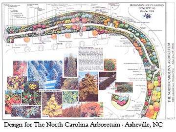 holly garden plan for the North Carolina Arboretum at Asheville